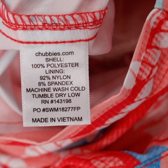 chubbies‎ swim trunks Men's Medium Drawstring striped mesh lined sailing boats - Picture 14 of 14